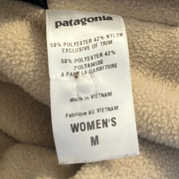Patagonia Windproof Darya Jacket women's hooded plaid neutral tan medium - Picture 12 of 12